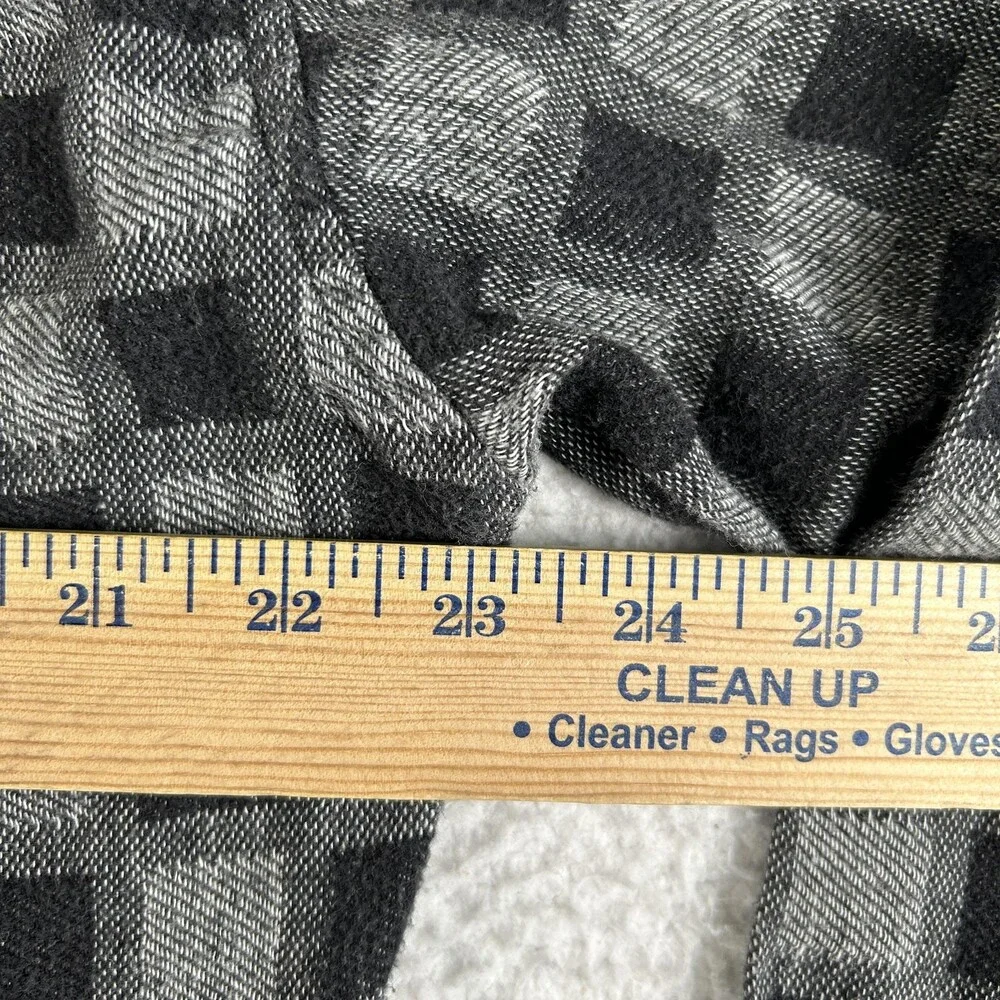 Vintage Levi's Shirt Mens Large Gray Check Flannel Long Sleeve Button Up 90s